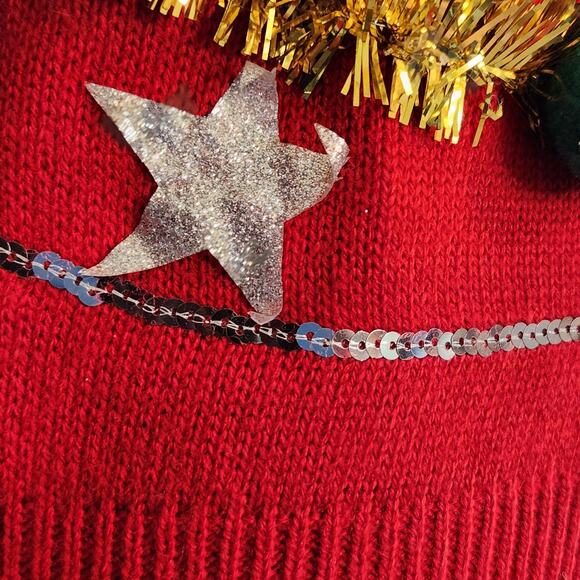 Merry Everything Christmas sweater ugly Xmas size S - Picture 7 of 8